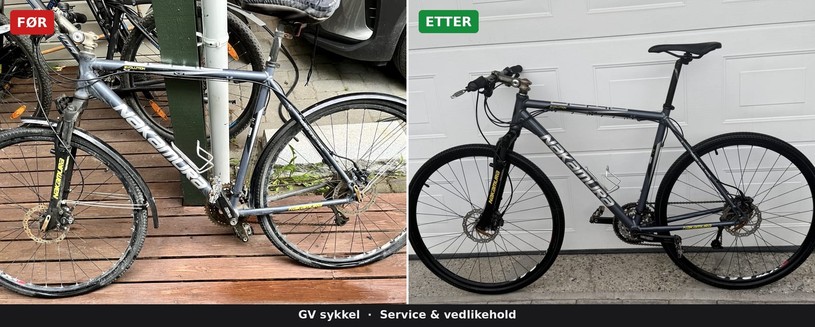Nakamura Evolution før og etter full service og rens